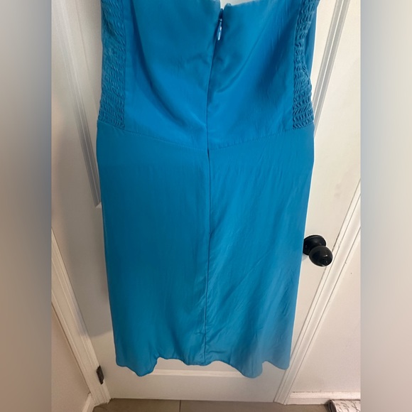 Amanda Uprichard blue 100% silk halter minidress size small - Picture 11 of 12